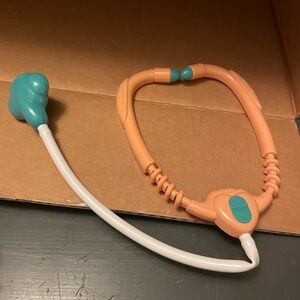 Teal and Peach Kids pretend stethoscope